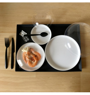 BANDEJA CATERLUX NEGRA ATLAS 1/1