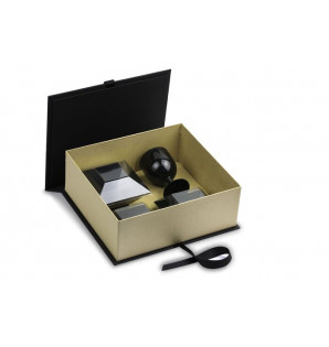 CAJA ALLURE NEGRA/KRAFT CON CINTA