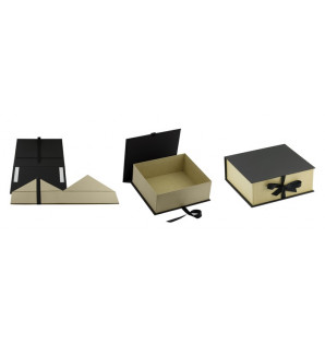 CAJA ALLURE NEGRA/KRAFT CON CINTA